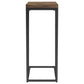 Sergio Engineered Wood C-Shaped Side Table Rustic Tobacco