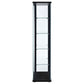 Delphinium 4-Shelf Clear Glass Curio Display Cabinet Black