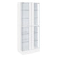 Cabra 4-door LED Curio Display Cabinet White High Gloss