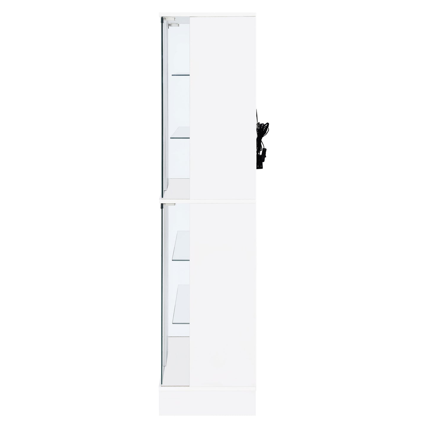 Cabra 4-door LED Curio Display Cabinet White High Gloss