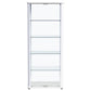 Aero LED 4-Shelf Glass Curio Display Cabinet White