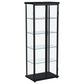 Carrillo LED 4-Shelf Glass Curio Display Cabinet Black