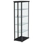Carrillo LED 4-Shelf Glass Curio Display Cabinet Black