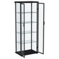 Carrillo LED 4-Shelf Glass Curio Display Cabinet Black
