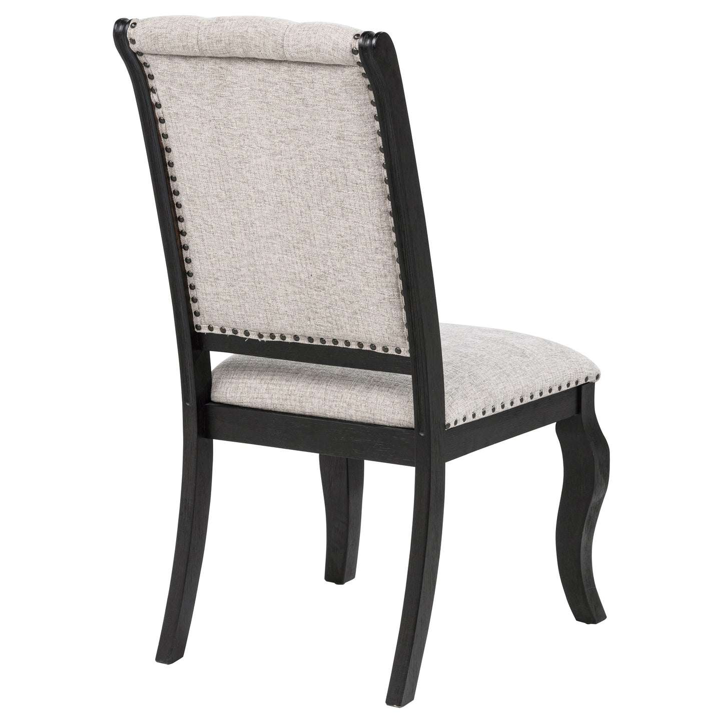 Phelps Upholstered Dining Side Chair Tan Distressed Noir (Set of 2)