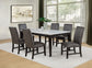 Averill Faux Leather Upholstered Dining Side Chair Dark Grey (Set of 2)
