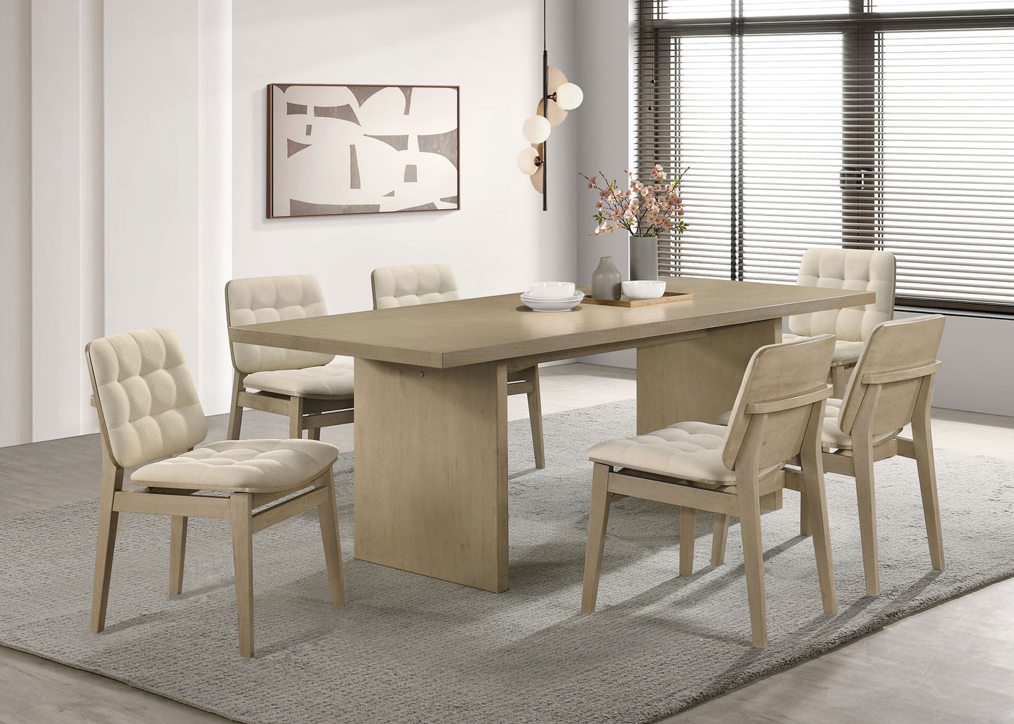 Decker 82-inch Rectangular Wood Dining Table Natural Oak