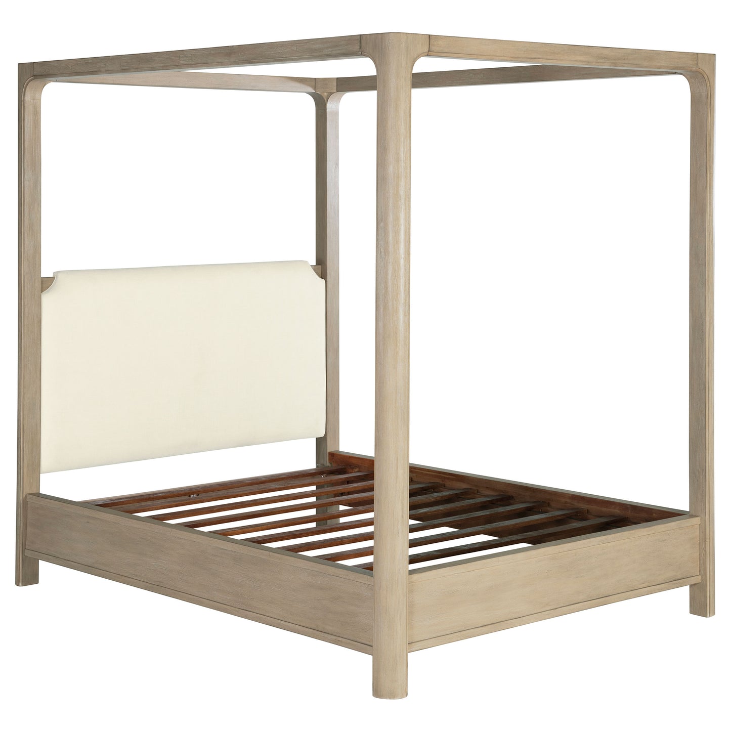 Solano 85-inch California King Canopy Bed Weathered Mango