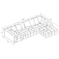 Amara 3-Piece Upholstered Sectional Sofa