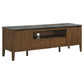 Bradley 63-inch 2-Door SmartTop TV Stand Smokey Grey and Brown