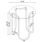 Beller 2-piece Round Tempered Glass Top Coffee Table Set Chrome
