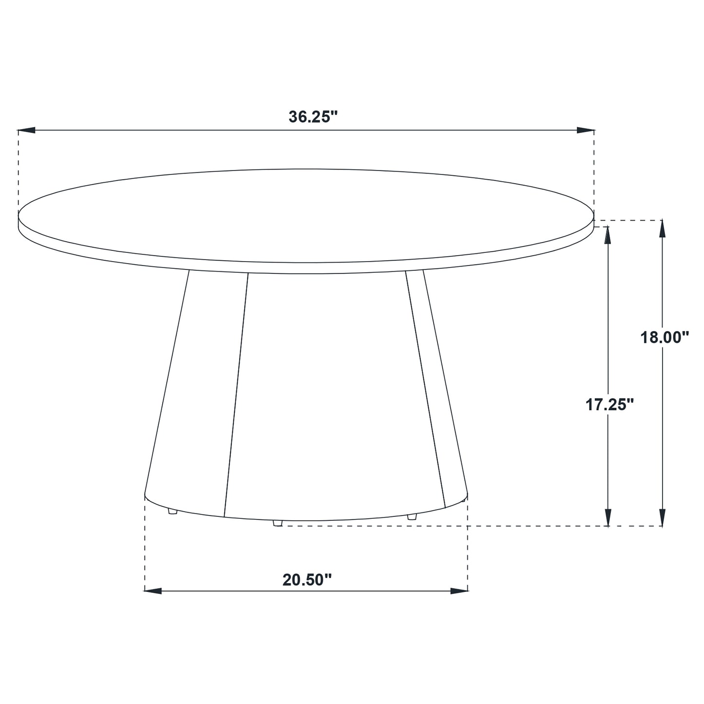 Franklin 3-piece Round Pedestal Coffee Table Set Grey and Dark Brown
