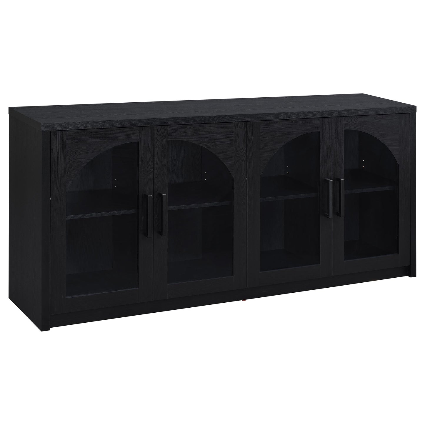Riva 4-door Dining Sideboard Buffet Storage Credenza Black