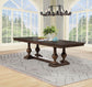 Ridgewell Rectangular Trestle Dining Table Dark Oak