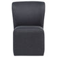 Jaelynn Upholstered Dining Side Chair Charcoal (Set of 2)