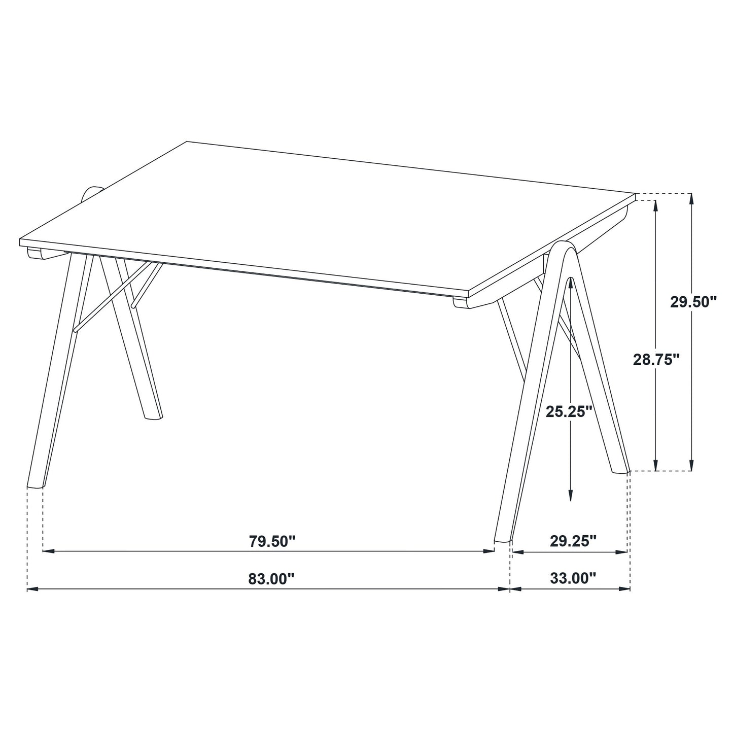 Randolph 82-inch SmartTop™ Rectangular Dining Table Sheesham and Brown