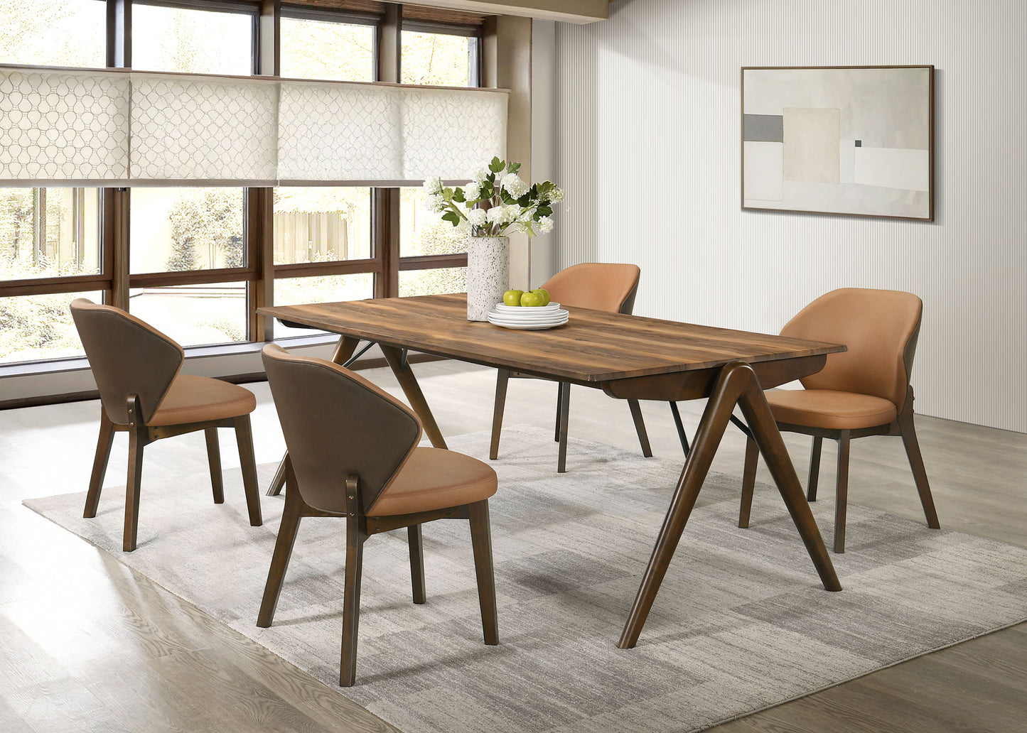 Randolph 5-piece SmartTop™ Rectangular Dining Set Sheesham and Brown