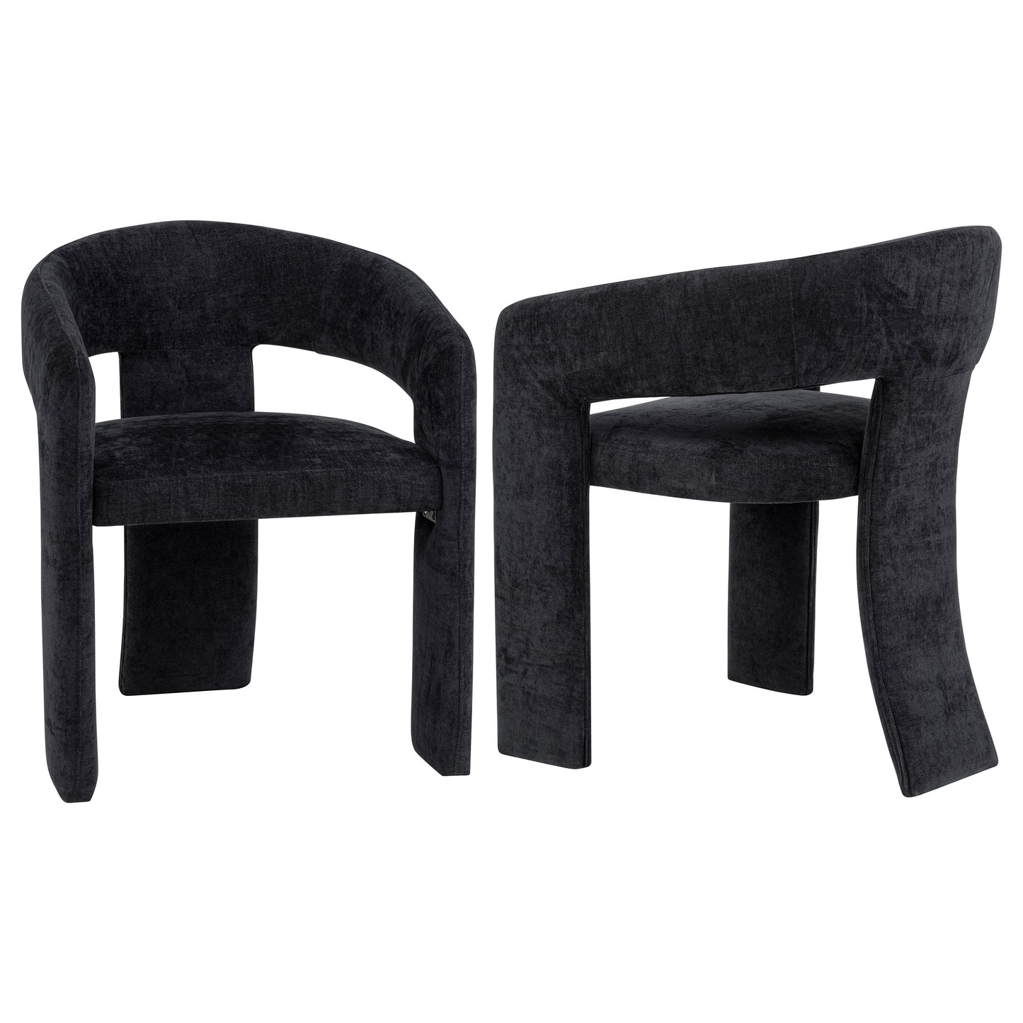 Carlow Upholstered Dining Arm Chair Black (Set of 2)