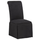 Shawna Upholstered Skirted Side Chair Black (Set of 2)