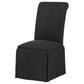 Shawna Upholstered Skirted Side Chair Black (Set of 2)