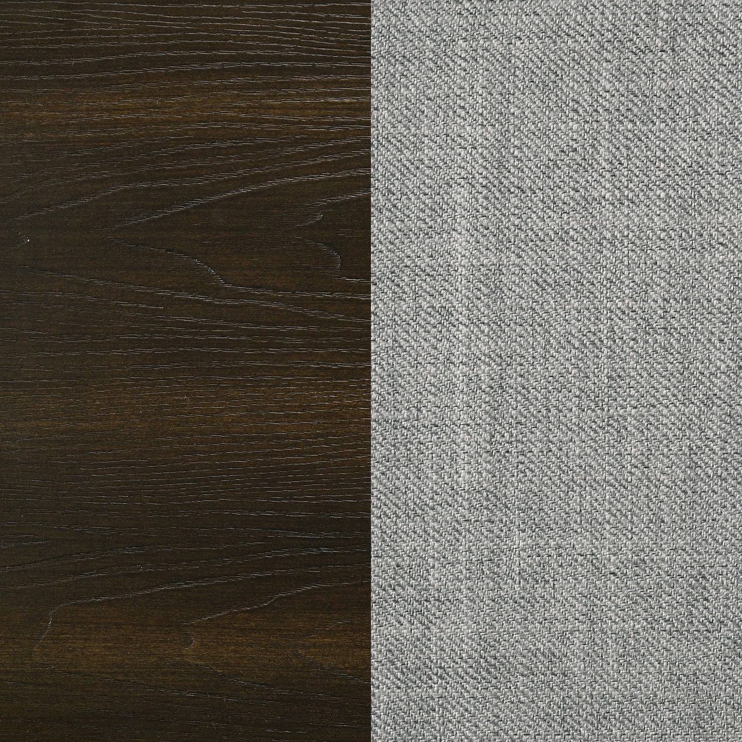 Atlas 63-inch Eastern King Upholstered Panel Bed Grey and Dark Oak