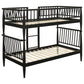 Abram Windsor Twin Over Twin Wood Bunk Bed with Ladder Black