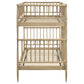 Abram Windsor Twin Over Twin Wood Bunk Bed with Ladder Almond