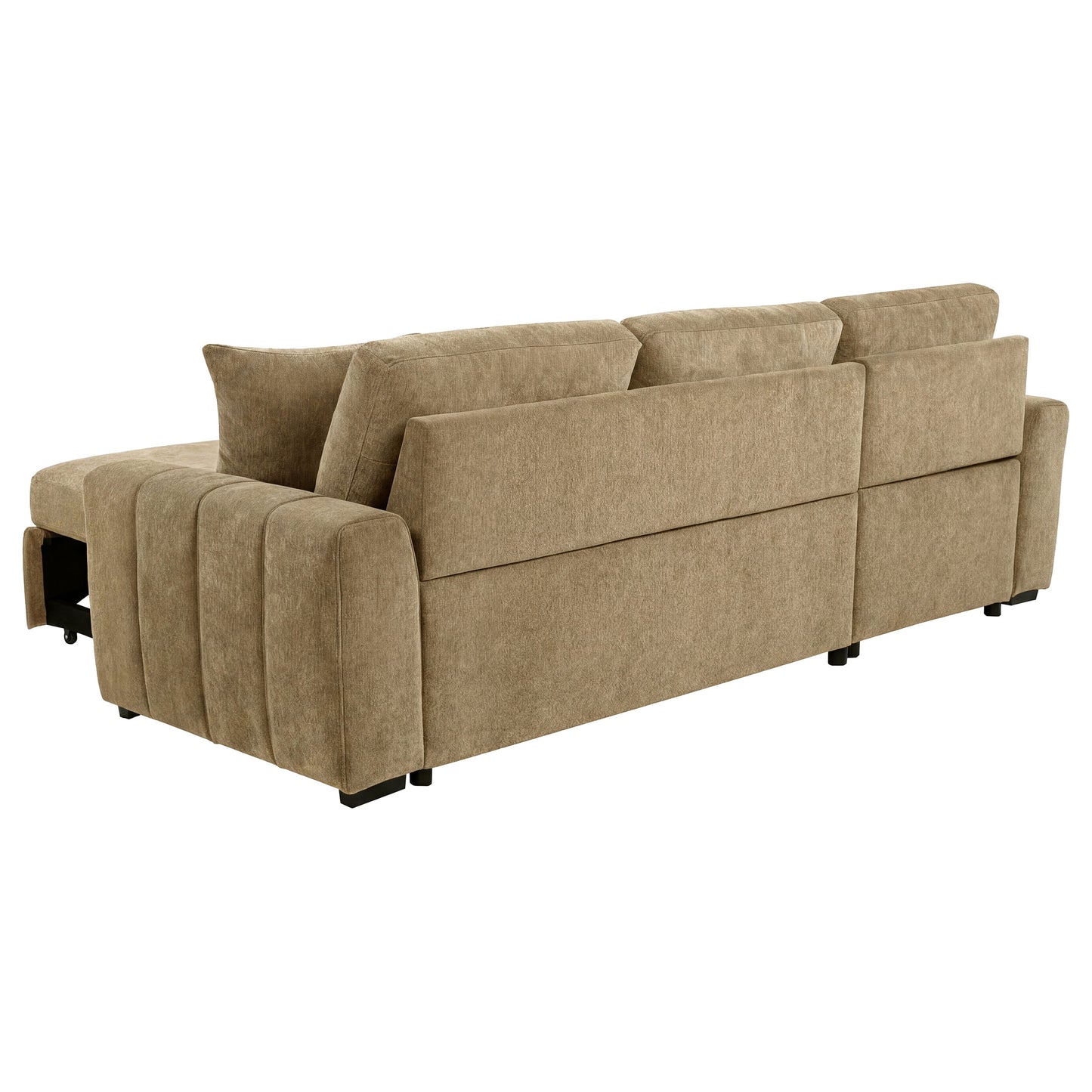 Pastrana Upholstered Sleeper Sectional Sofa LAF Chaise Camel