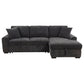Pastrana Upholstered Sleeper Sectional Sofa RAF Chaise Grey
