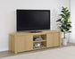 Laurelton 78-inch 4-door TV Stand Media Console Light Oak