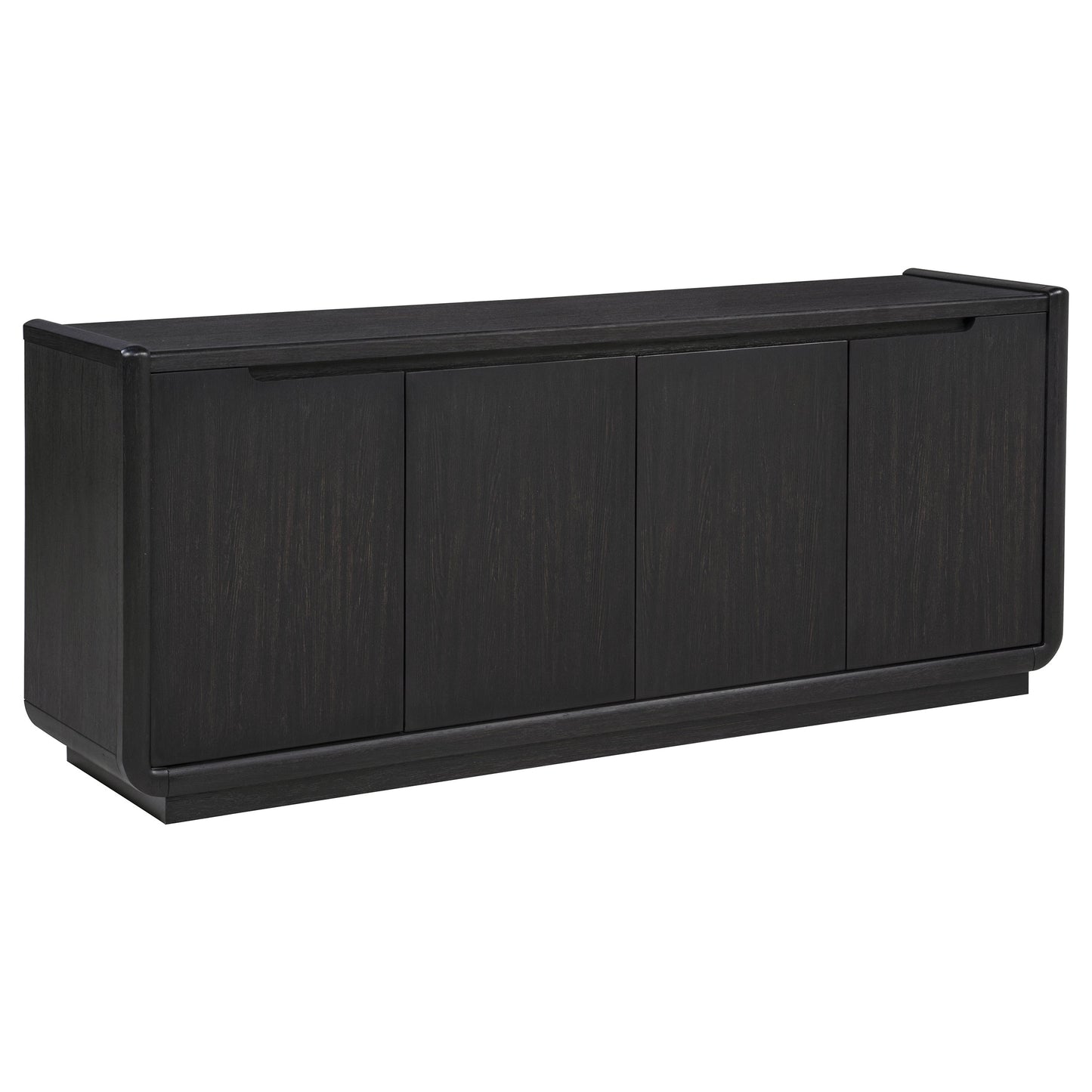 Leandro 72-inch 4-door TV Stand Media Console Burnished Black