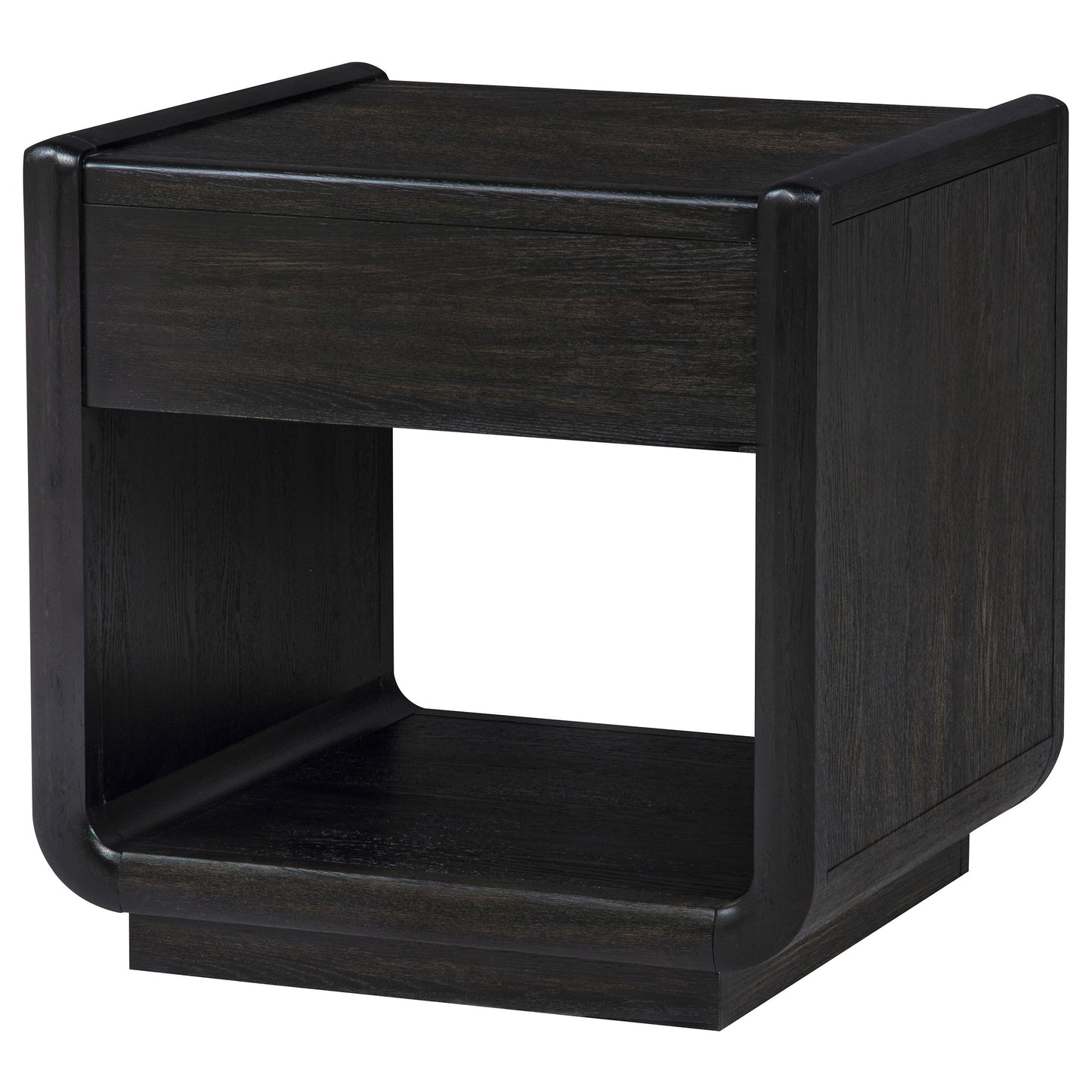 Leandro 1-drawer Wood Occasional Side End Table Burnished Black