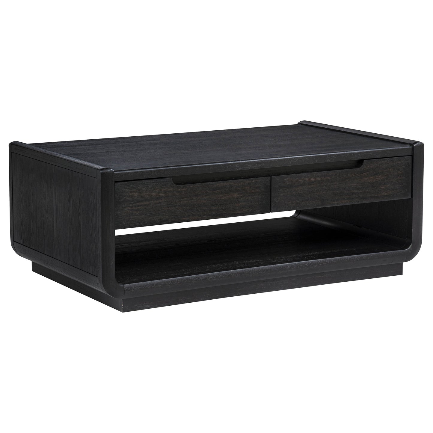 Leandro 2-piece Wood Coffee and End Table Set Burnished Black