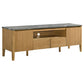 Bradley 63-inch 2-Door SmartTop™ TV Stand Grey and Natural