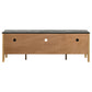 Bradley 63-inch 2-Door SmartTop™ TV Stand Grey and Natural