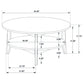 Bradley Round SmartTop™ Cocktail Coffee Table Grey and Natural