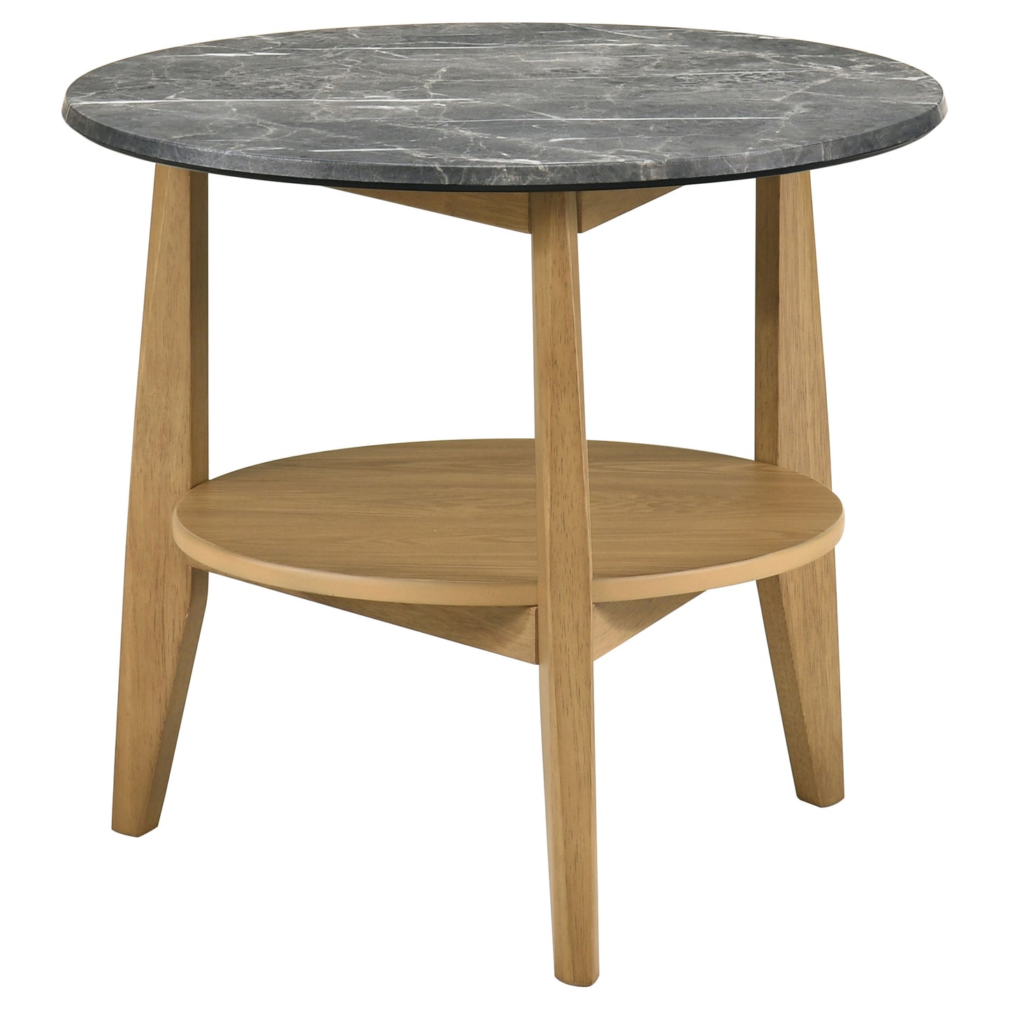 Bradley 2-Piece Round SmartTop™ Coffee Table Set Grey and Natural