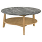 Bradley 2-Piece Round SmartTop™ Coffee Table Set Grey and Natural