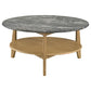 Bradley 3-Piece Round SmartTop™ Coffee Table Set Grey and Natural