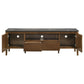 Bradley 63-inch 2-Door SmartTop™ TV Stand Smokey Grey and Brown