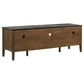 Bradley 63-inch 2-Door SmartTop™ TV Stand Smokey Grey and Brown