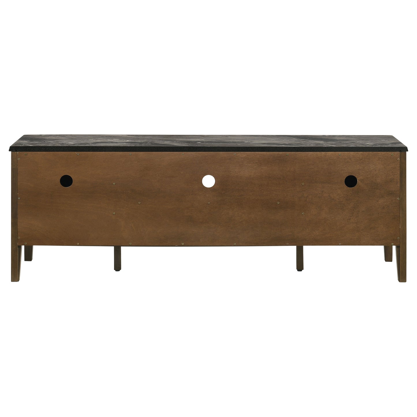 Bradley 63-inch 2-Door SmartTop™ TV Stand Smokey Grey and Brown