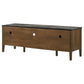Bradley 63-inch 2-Door SmartTop™ TV Stand Smokey Grey and Brown