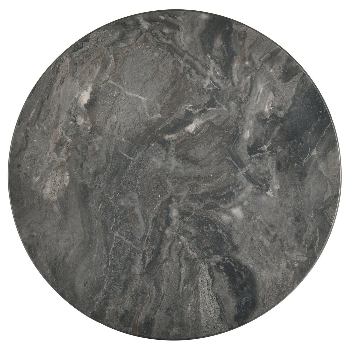 Bradley Round SmartTop™ End Side Table Smokey Grey and Dark Brown
