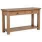 Beasley 2-Drawer Wood Console Table Golden Oak