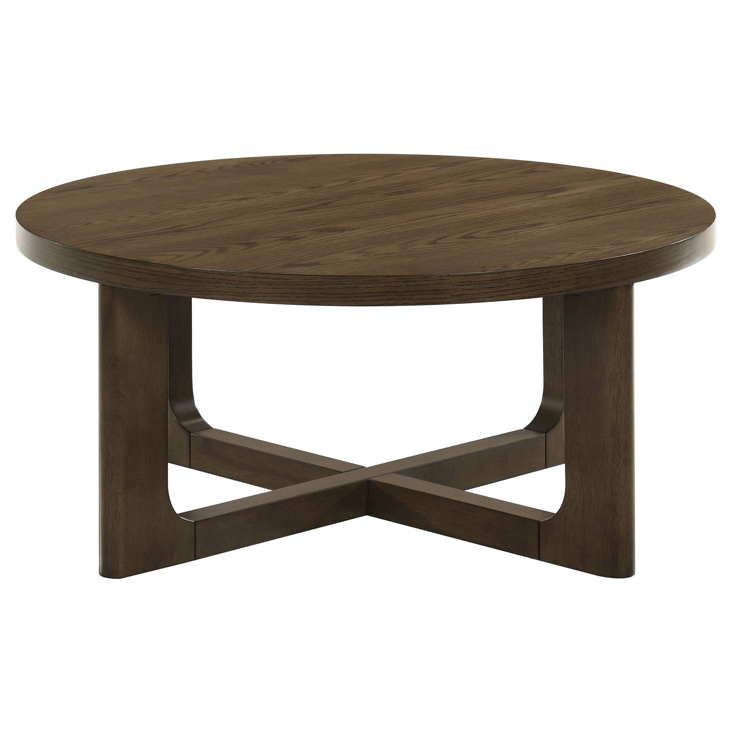 Kessler 3-piece Round Sculptural Wood Coffee Table Set Brown