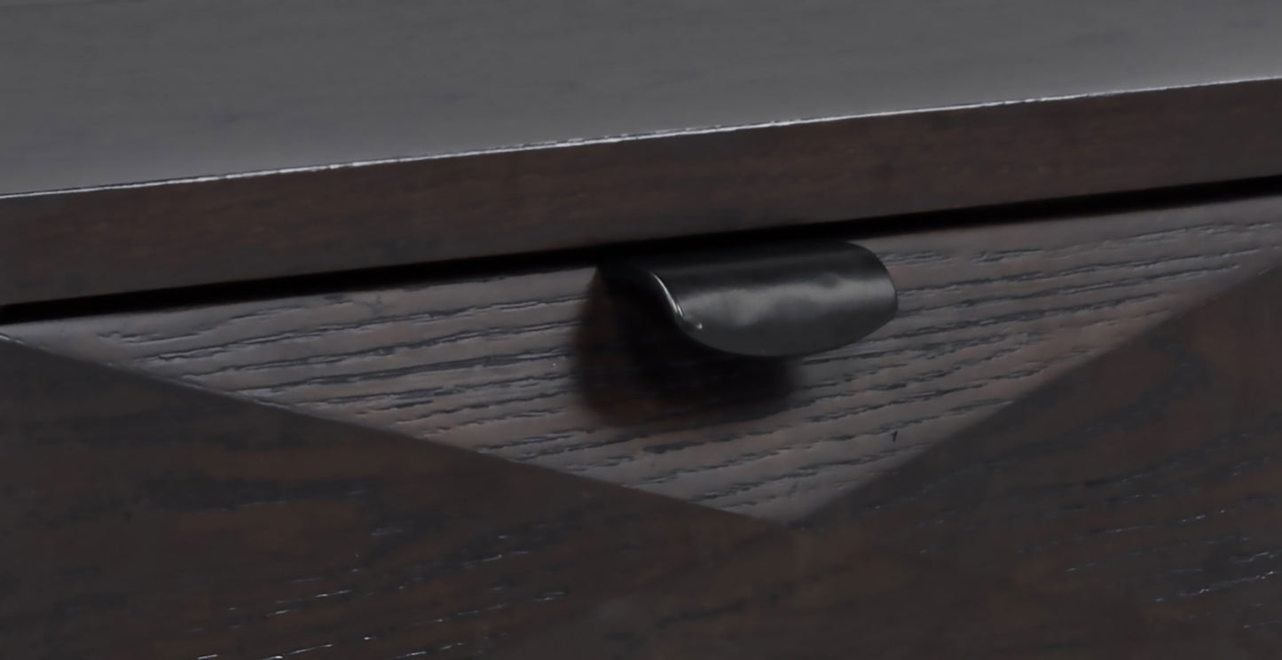 Marcelo Wood End Table with Drawer and Shelf Coffee