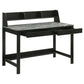 Besler 47-inch SmartTop™ Writing Desk with Shelf Grey Stone and Black