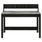 Besler 47-inch SmartTop™ Writing Desk with Shelf Grey Stone and Black
