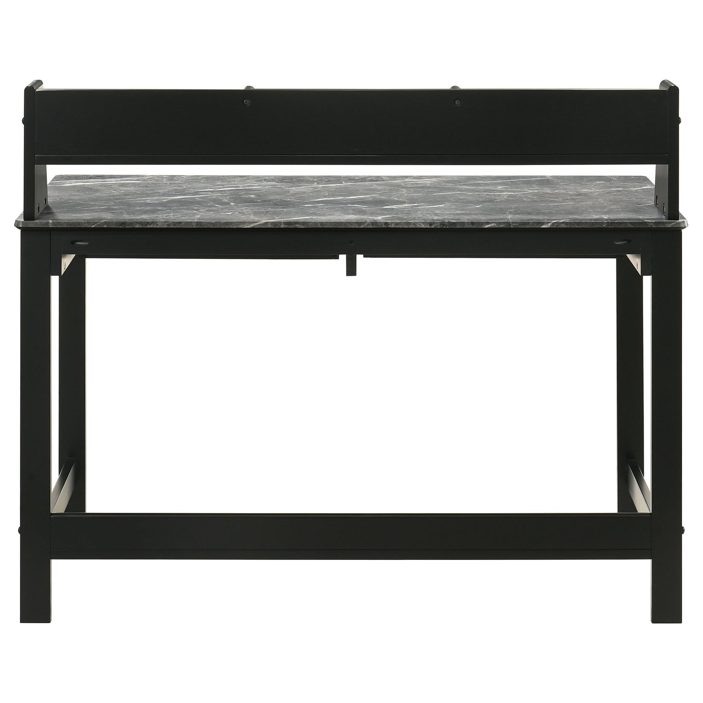 Besler 47-inch SmartTop™ Writing Desk with Shelf Grey Stone and Black